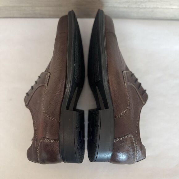 NEW Studio Belvedere Bay Bridge Brown Pebble Leather Oxford Shoe Men 11.5 EEE - Picture 2 of 10